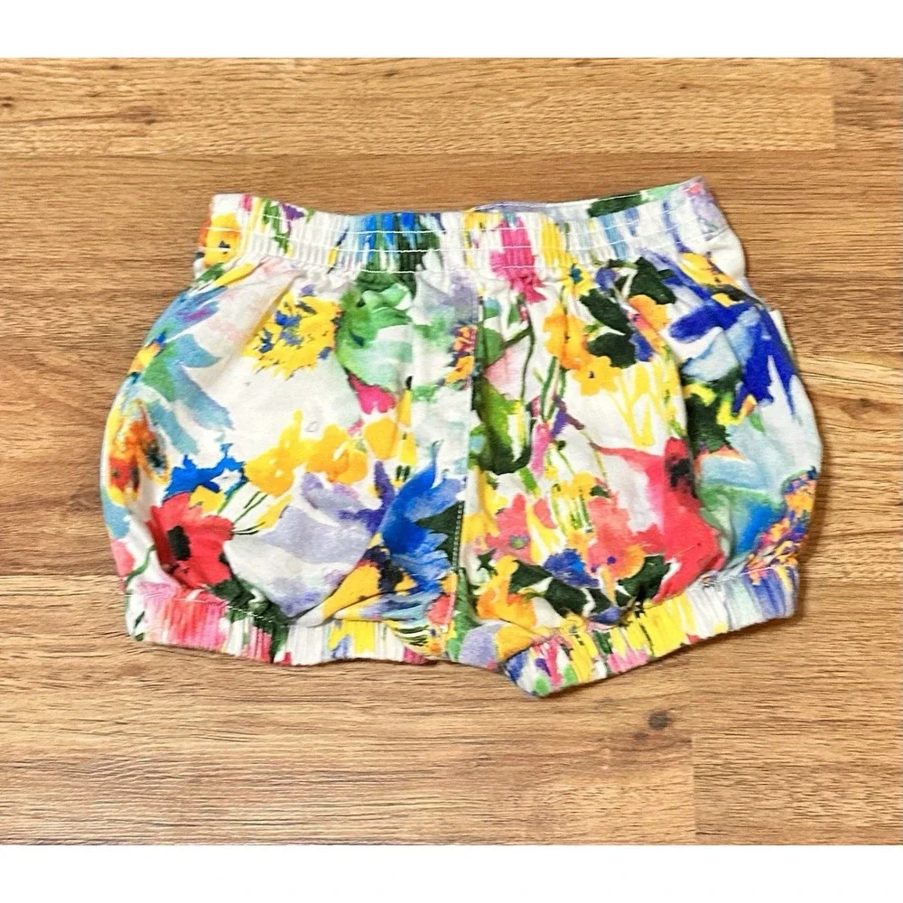 Ralph Lauren Shorts baby‎ GIRL Floral Vibrant Bloomers/ Shorts Beautiful